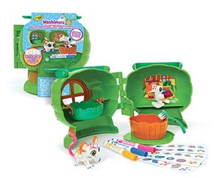 CRAYOLA - Washimals Safari, Set Casita del Árbol, Mascotas para Pintar y Lavar, Apto para Niños a Partir de 3 años, 74-7476