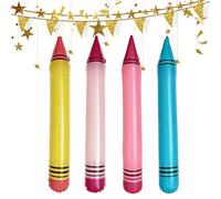 Crayon Balloons | 4 Pack, 41 Inch, Giant Inflatable Crayons | Back To School Party Decorations | Graduation, Classroom, Birthday Decor For Kids, Teachers