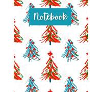 Crayon Christmas Lined Journal Notebook, 200 pages/100 Sheets, 7.5 in x 9.25 in, Travel Writing Journal Notebooks for Work,School