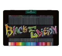 Faber-Castell 116437 Black Edition 36 Lápices de Colores en Estuche de Metal, Resistentes a la Rotura y Empuñadura Ergonómica, Lapices Colores para Pintar y Colorear en Papel Claro y Oscuro