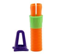 Crayon Extender Holder, Drawing Stick Extender, Pencil Sharpener Function, Pen Cover Design, Ideal for Art Sketching and Coloring Tool, 2.36x0.47 Inches, Orange Color, 1 Piece