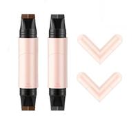 Crayon Eyeliner Gel Tampon 2 Pcs Liquid Eyeliner Stamp Noir et Marron