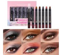 Crayon Eyeshadow Sticks, Eyeshadow Pen Set, Long Lasting Eye Cosmetics, 6-Piece Color Collection, Highlighter Makeup Pencils for Party, Everyday Beauty, Personal Makeups, Girls, Women, Travel