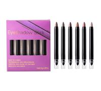 Crayón iluminador de ojos brillante: juego de maquillaje luminoso de seis piezas, textura cremosa y deslizante, larga duración, resistente a las arrugas, cosméticos que mejoran el brillo del color | E