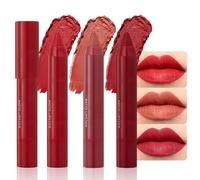 Crayon - Lápiz labial mate de larga duración, suave, hidratante, definitivo, para colección de maquillaje, lápiz labial de terciopelo, impermeable, 3 piezas 08 09