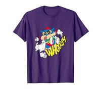 Crayon Shin-Chan Action Kamen Shin-Chan American Comic Style Camiseta, Hombre, Morado, 3XL