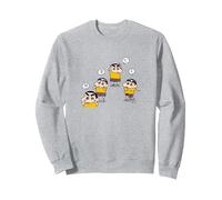 Crayon Shin-Chan E・DA・MA・ME Sudadera, Unisex para Adultos, Gris Jaspeado, XL