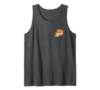Crayon Shin-Chan Fun! Fun! Study A to Z ”D” One Point Camiseta sin Mangas, Hombre, Jaspeado Oscuro, M