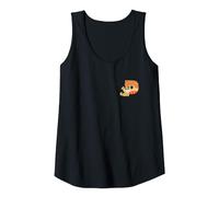 Crayon Shin-Chan Fun! Fun! Study A to Z ”D” One Point Camiseta sin Mangas, Mujer, Negro, M