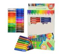 Crayones de forma hexagonal, crayones pastel al óleo, crayones de arte hexagonales, 36 colores surtidos en pigmentos, cremosos, mezclables, , pasteles para artistas, pintura, dibujo