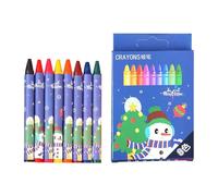 Crayones de Navidad - Suministros De Arte Navideños De 8 Colores | Juego De Crayones De Dibujo Para Niños Preescolar,Para Chicos Y Chicas Preescolar Escuela Hogar Cumpleaños Fiesta Proyectos De Manual