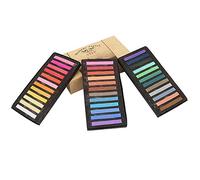 Crayones fluorescentes para el cabello y el arte, set desechable de tizas para teñir el cabello, crayones vibrantes en tonos pastel con pigmento suave y mezclable, ideales para (36 colores)
