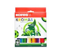 Crayones Kores BB93392 KROMAS, 3-acorralados, 24 colores