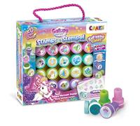 CRAZE 20 Sellos De Goma De Galupy Mermaid Para Niños, Sellos Infantiles De 4 Colores Diferentes Temática De Sirena, Incluye Bloc De Notas Para Pintar, Tinta Lavable No Tóxica Manualidades Infantiles