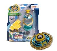 CRAZE Blade Starter Set Serie 2 Coraxus Peonza de Batalla con Lanzador Peonzas Niños Trompo con Punta Giratoria Multicolor