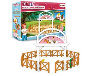 CRAZE Blocksberg und equitación para Figuras Martinshof Caballos niñas Regalo Juego Mundo Bibi y Tina Juguetes a Partir de 3 años Riding Arena