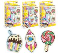 CRAZE DIAMONDZ Set Pegatinas 3 Pack - Juego de pegatinas DIY para pintar diamantes, 12 plantillas de pegatinas, pintura de diamantes para niños y adultos
