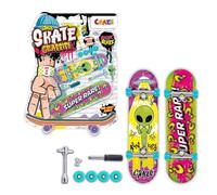 Craze Fingerboard Set - Pack de 2 Finger Skate Profesional Tipo Tech Deck - Mini Skate de Dedos con Accesorios para Niños y Fans del Skateboarding - Fingerboard para Trucos y Stunts