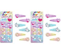 CRAZE Hair Accessories, 6 Horquillas pelo niña Unicornio, Accesorios para el cabello niña, diferentes diseños,36563 (Paquete de 2)