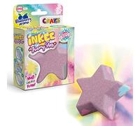 CRAZE INKEE Bomba de baño para niños con forma de Estrella efecto colores, Bombas de baño con aroma a arándano, Color purpura o amarillo, incluye 70g, 1 de 2 diseños, Sin Gluten
