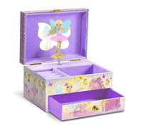 CRAZE Joyero Musical Niña con Hada - Caja de Musica | Joyero bailarina musical niña con espejo mariposa, cajón y compartimentos, 14,7 x 10,5 x 8,7 cm