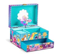 CRAZE Joyero Musical Niña, Galupy Mermaid Caja de Música con Cajón Extraíble, Interior Aterciopelado, Espejo y Unicornio Giratorio