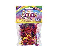 Craze Loops 300 gomas para hacer pulseras elásticas, bolsa de aluminio con gomas para anillos, pulseras, collares, manualidades niños, 20722