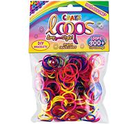 CRAZE loops Juego 300 Hacer elásticas Refill, Bolsa de Aluminio con Gomas para Anillos, Pulseras, Collares, Manualidades para niños