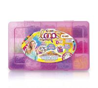 CRAZE loops Mega Box - Juego de cintas telar con 1600 gomas para manualidades y muchos accesorios - haz tus propios collares, anillos y pulseras