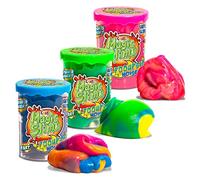 CRAZE Magic Slime Pooupsie Noise, Pack de 3 lata de Slime para niños, con Divertido Ruido de Pedo, 100 g por lata, 3 Colores Aleatorios, Sin Residuos, Fácil de limpiar, Multicolor, 17.1 x 5.7 x 7.6 cm
