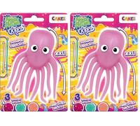 Craze Magic Slime Pulpo Luminoso Multicolor con Purpurina - Juguete Sensorial Infantil Fluorescente Que Brilla en la Oscuridad - Slime Elástico y Pegajoso para Niños (Paquete de 2)