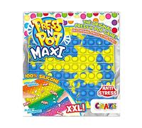 CRAZE Pop it - Fidget Toy/Press and Pop - Juguete Anti Estrés XXL - Cuadrado Multicolor para niños, niñas y Adultos.