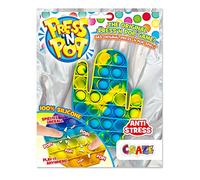 Craze Press´n Pop Pop it-Fidget Toy-Juguete Anti Estrés-Cactus Multicolor, niñas y Adultos (37270)