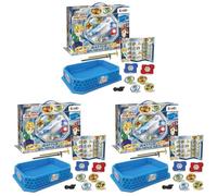 CRAZE Set De Peonzas De Batalla, 4 Peonzas Blade con Lanzadores, 1 Estadio Arena, Peonza de Batalla para Niños, Juguetes para Niños Y Niñas, Trompo con Punta Giratoria (Paquete de 3)