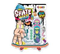 CRAZE Skate Fingerboard Set - Edición Wild | 4 Mini Skateboards con diseños de Animales + Accesorios | Fingerboards para niños y Adolescentes