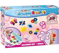 CRAZE SPLASH BEADYS Beginner-Set Rings Ringe Kinderschmuck Bastelset 17852 Kinderringe 17852-Juego de anillos y joyas infantiles, color carbón , color/modelo surtido