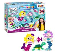 CRAZE Splash Beadys Kit de Sirenas - Manualidades Creativas para Niñas con Cuentas de Agua Sin Plancha, Incluye Colores Variados y Plantilla