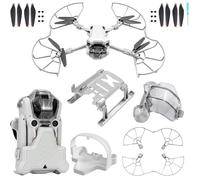 Craznick Hélice para DJI Mini 4 Pro Protección de Hélice Correa de Soporte de Hélice Tren de Aterrizaje Cubierta de Lentes Conjunto de Accesorios para Drones DJI Mini 4 Pro 15 Piezas en Total