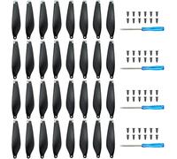 Craznick Hélices para DJI Mini 3 cuchillas de hélice de repuesto bajo ruido alas para drone DJI Mini 3 accesorios tornillos y destornilladores exclusivos plata 32 piezas