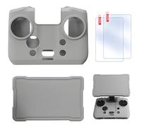 Craznick RC Pro 2 Funda Protectora de Silicona - con Protector de Pantalla Carcasa a Prueba de Polvo Suave Antideslizante película templada Transparente HD Accesorio para Control dji Mavic 4 Pro Gris
