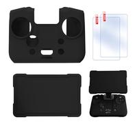 Craznick RC Pro 2 funda protectora de silicona - con protector de pantalla carcasa a prueba de polvo suave antideslizante película templada transparente HD accesorio para control DJI Mavic 4 Pro negro