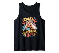 Crazy Appaloosa Lady Horse Lover Retro Western Ecuestre Camiseta sin Mangas