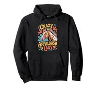 Crazy Appaloosa Lady Horse Lover Retro Western Ecuestre Sudadera con Capucha