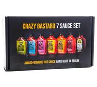 Crazy B Sauce - 7er Bundle mild to extremely hot chilli sauce (7 x 100ml bottle) - Set de regalo para los amantes de la barbacoa y el chilii