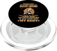 Crazy Basset Hound Mom Funny Dog Mom Puppy Lover PopSockets PopGrip para MagSafe