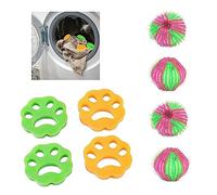 crazy bean 8 Pieza Atrapa Pelos Lavadora Mascotas Quita Pelos Mascota Perros Gatos Recoge Pelusas Reutilizable Bolas Atrapa Pelos para Lavadora Ropa Pelos