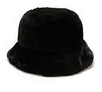 crazy bean Sombrero de Pescador de Felpa Piel Sintética Encantador Gorro Suave y Esponjoso Manténgase Abrigado en Invierno Sombreros de Pesca para Mujeres y Parejas, Negro