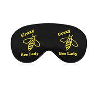 Crazy Bee Lady Eye Mask para dormir Blackout Night Blindfold con correa ajustable para hombres, mujeres, viajes, yoga, siesta
