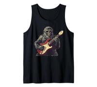 Crazy Bigfoot con gafas de sol y traje de guitarra eléctrica Camiseta sin Mangas