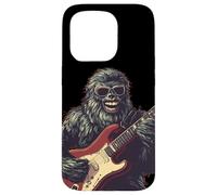 Crazy Bigfoot con gafas de sol y traje de guitarra eléctrica Carcasa para iPhone 15 Pro